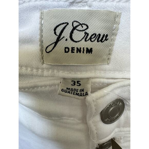 J. Crew 10" Vintage Straight Denim Jeans White Button Fly Plus Sz 35 NWT - Picture 7 of 10
